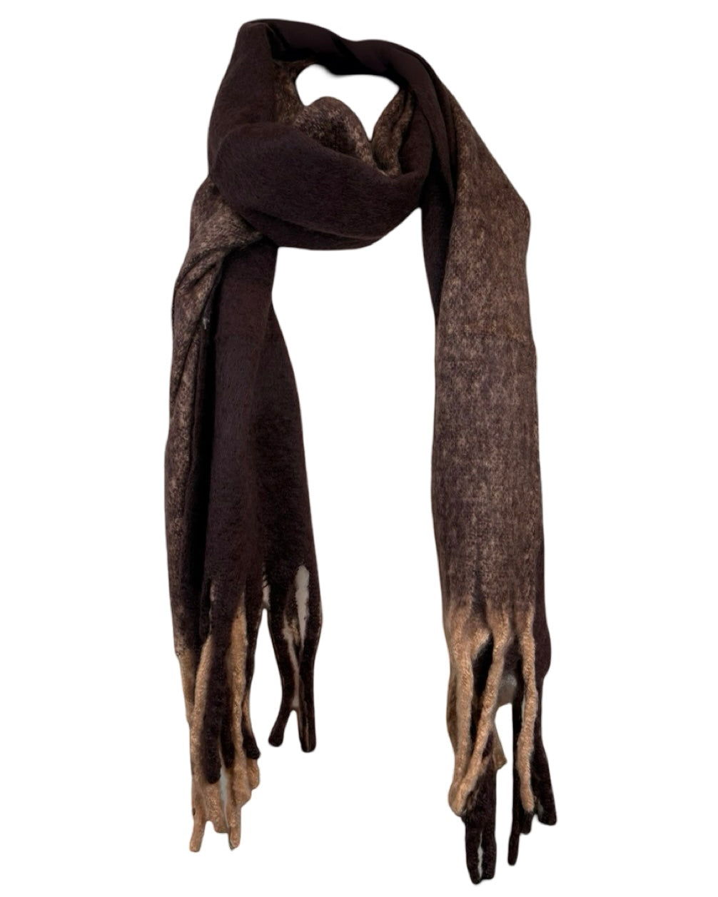 Large Check Tassel Scarf