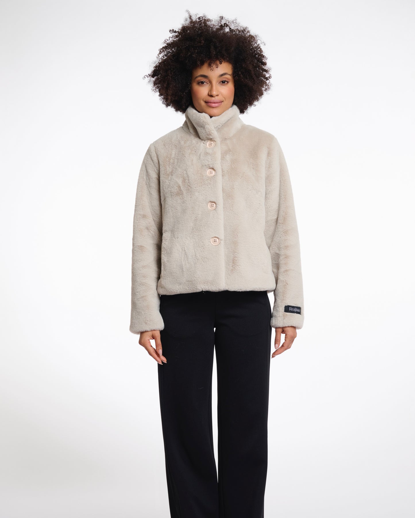 Rino & Pelle Vie Single Breasted Faux Fur Jacket