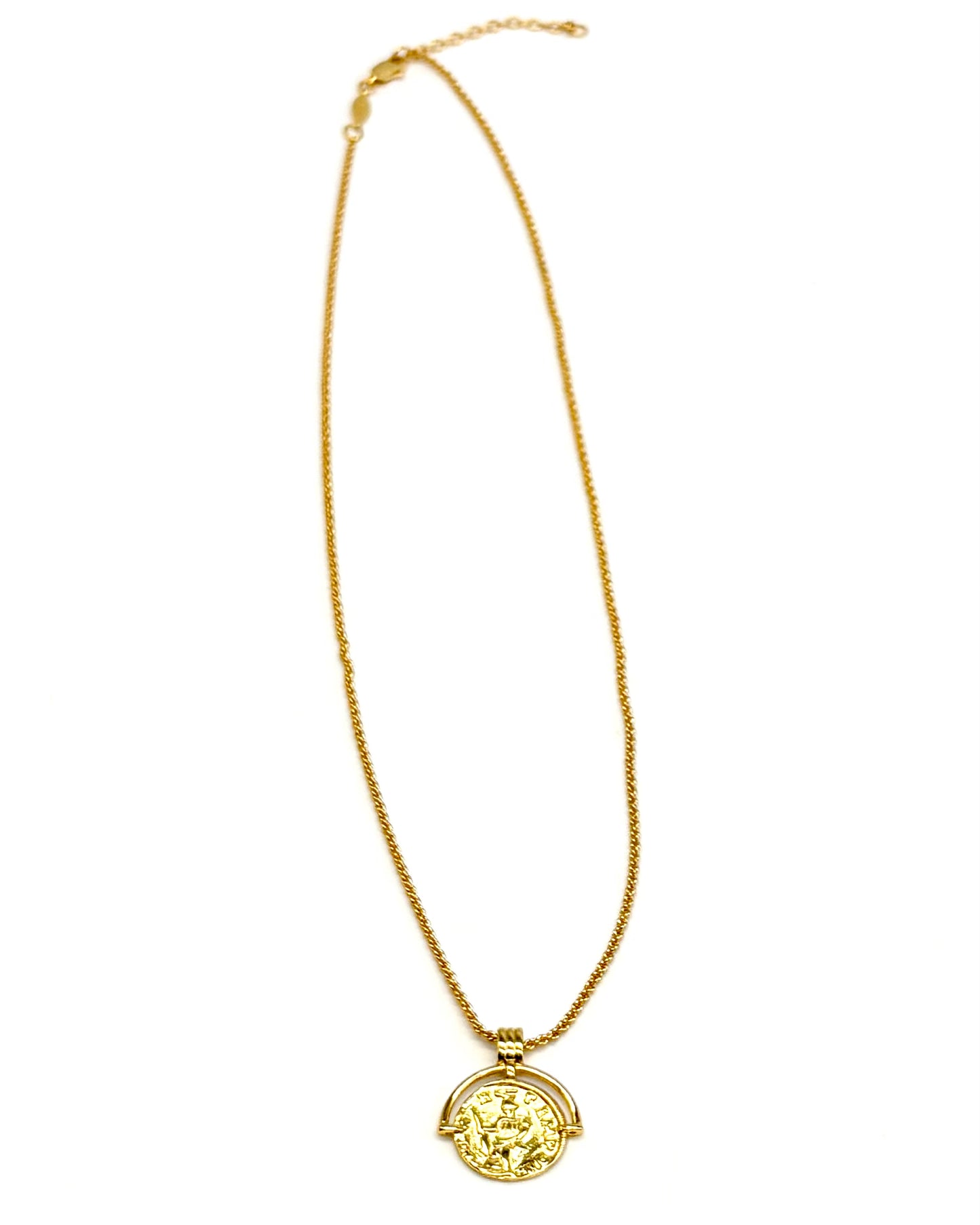 Long Coin Pendant Necklace
