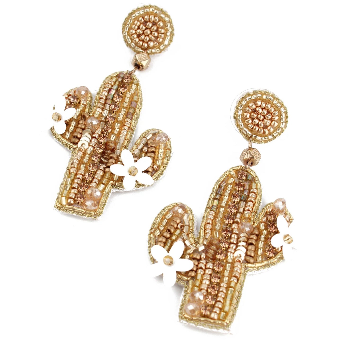 Gold Cactus Earrinngs