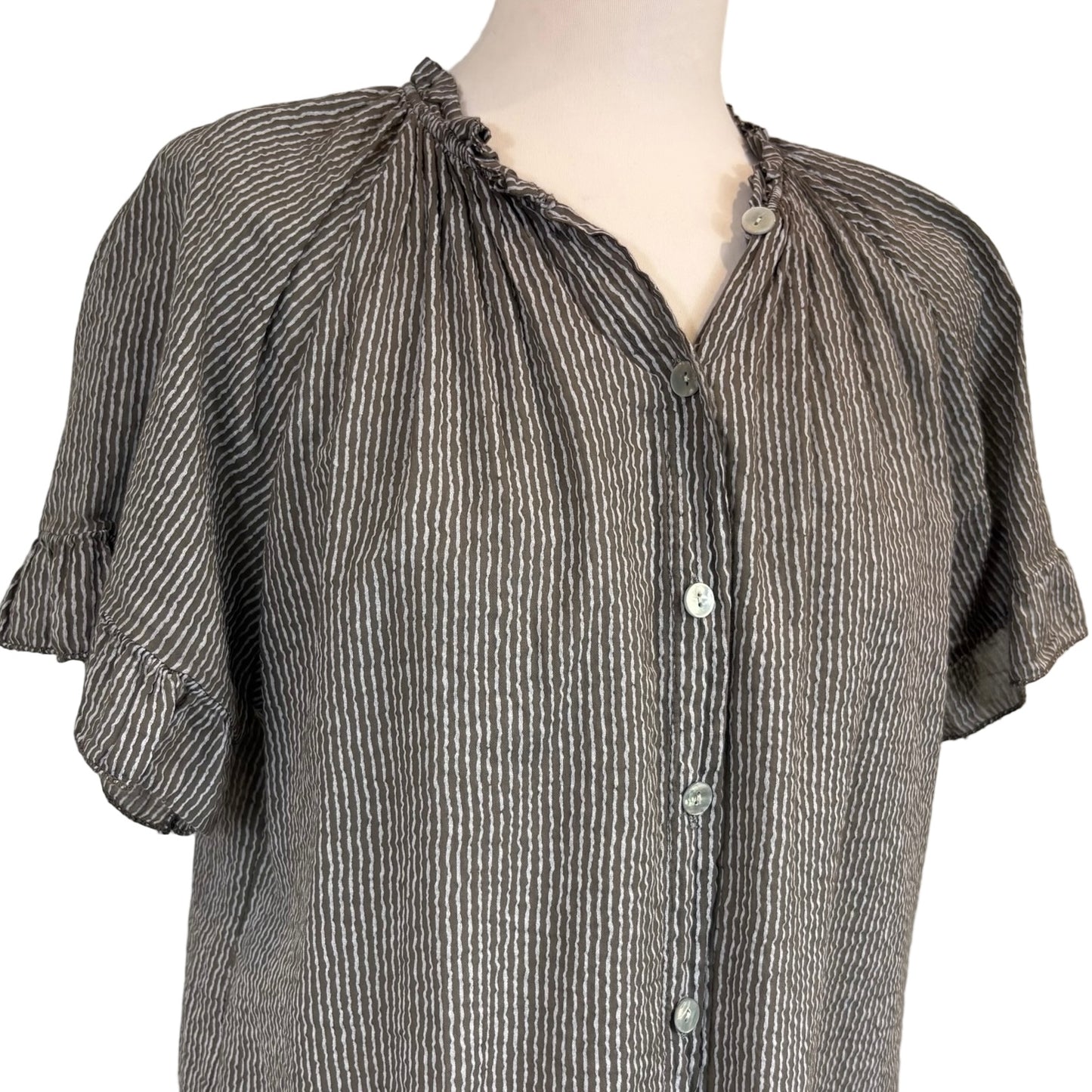 Joy Stripe Frill Blouse