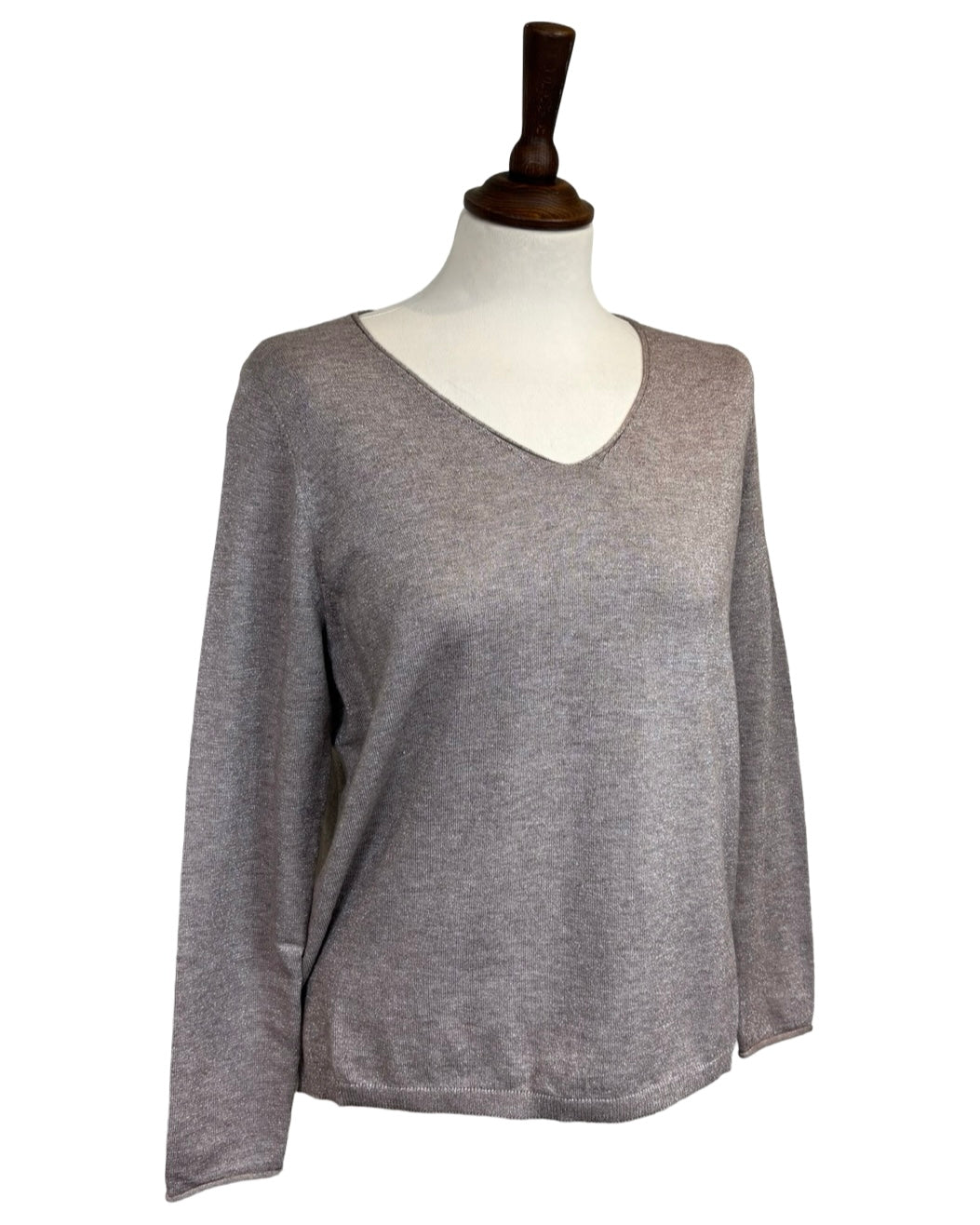 Petra Lurex V Neck Jumper