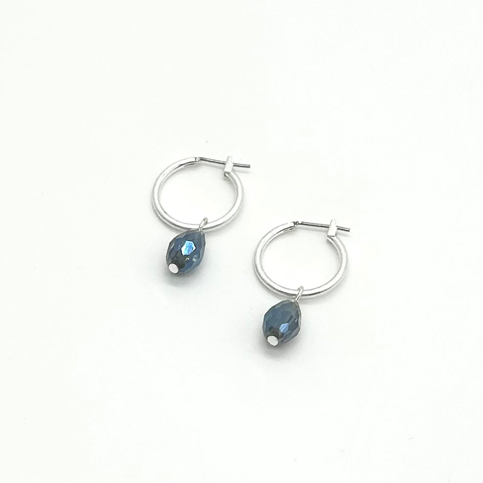 Teardrop Crystal Drop Hoop