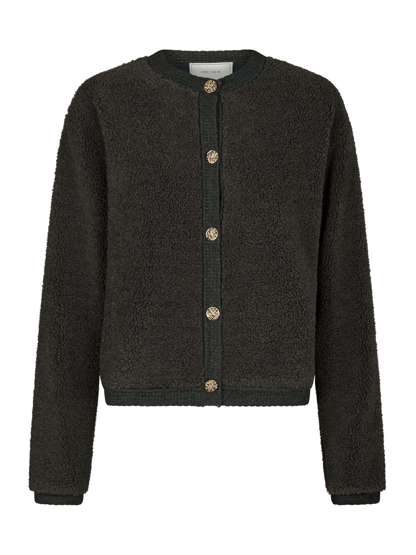 Neo Noir Limo Fluffy Knit Cardigan