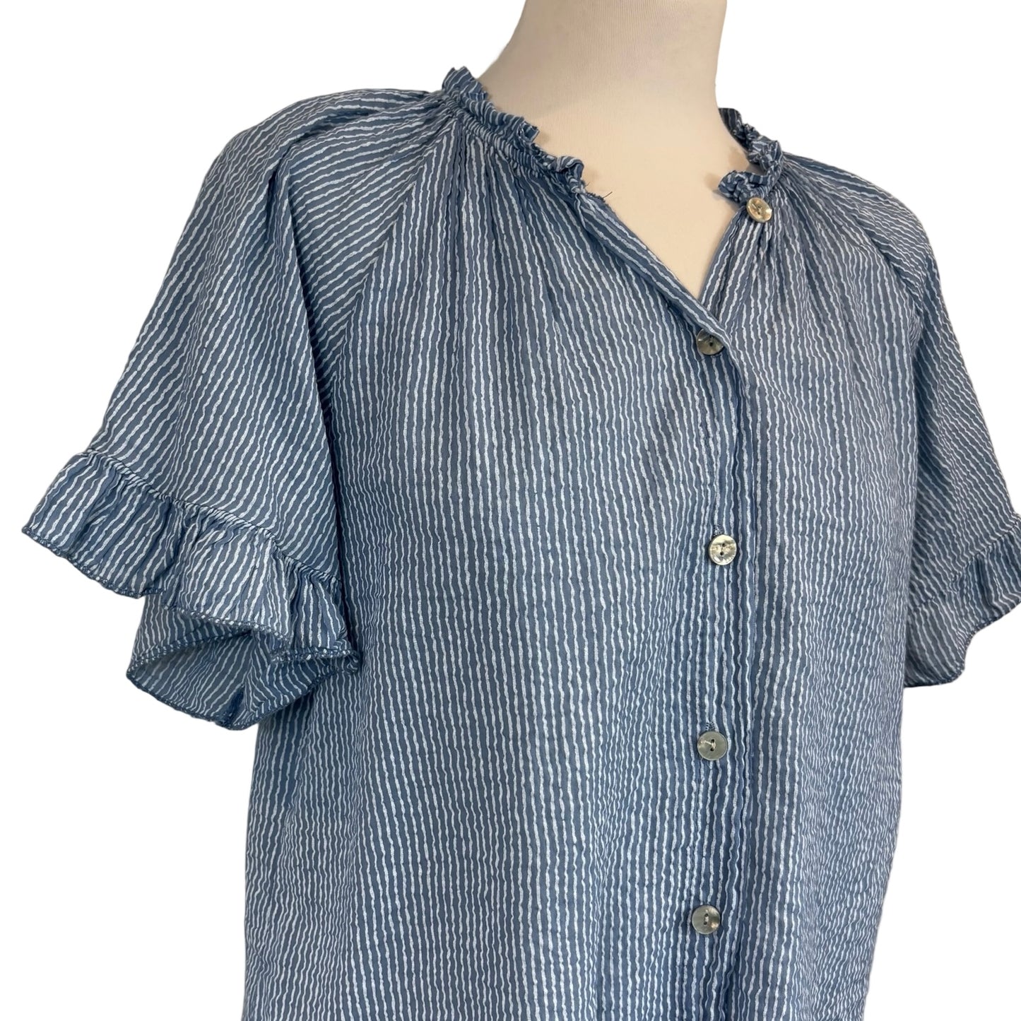 Joy Stripe Frill Blouse