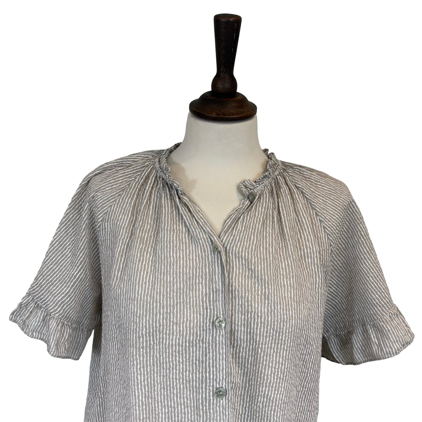 Joy Stripe Frill Blouse