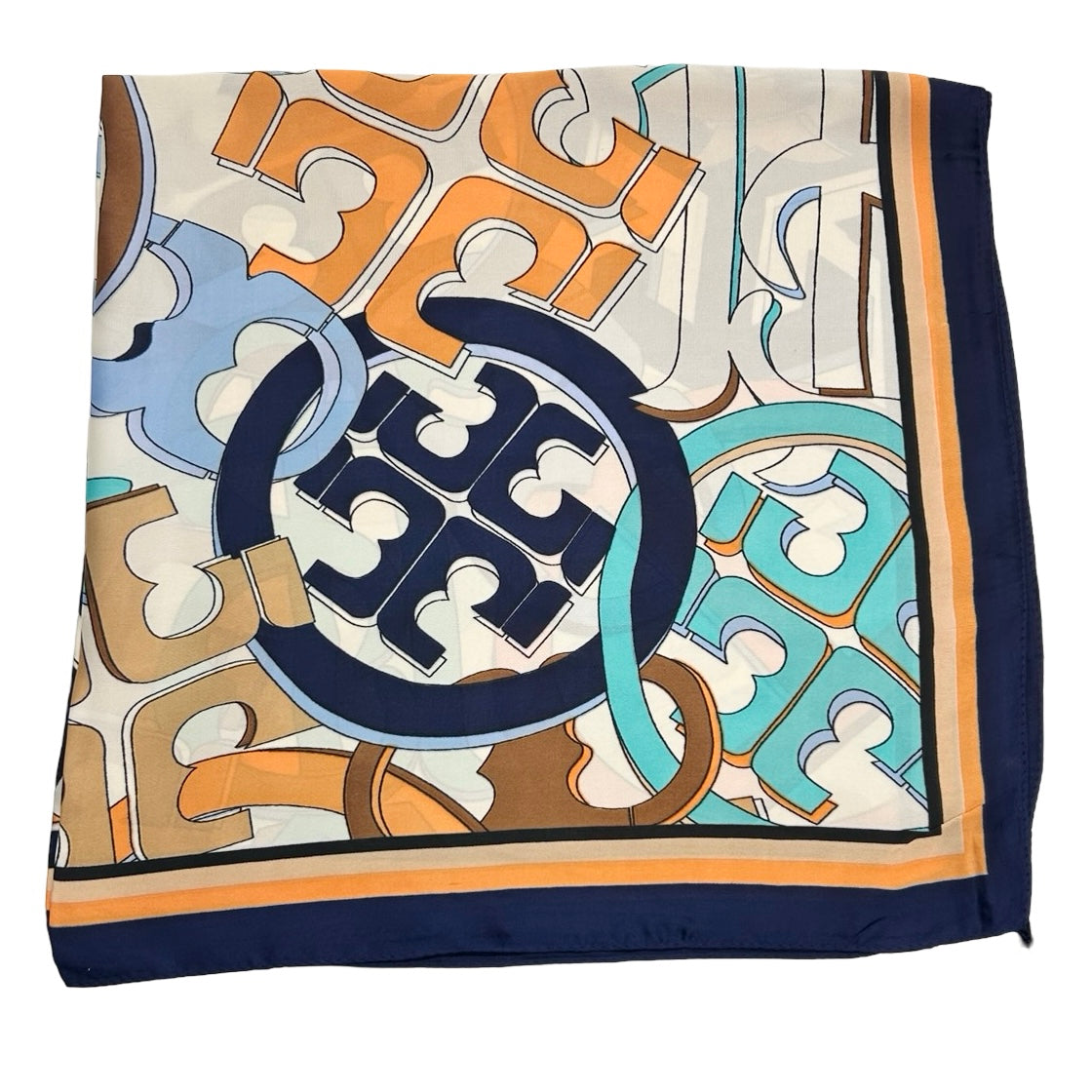 Satin Geometric Print Scarf