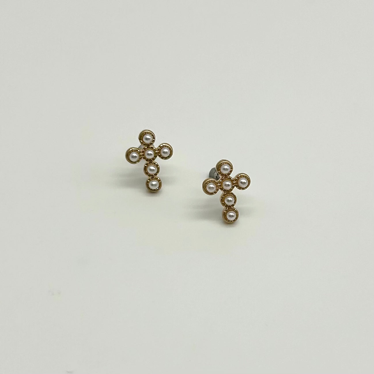 Pearl Cross Studs