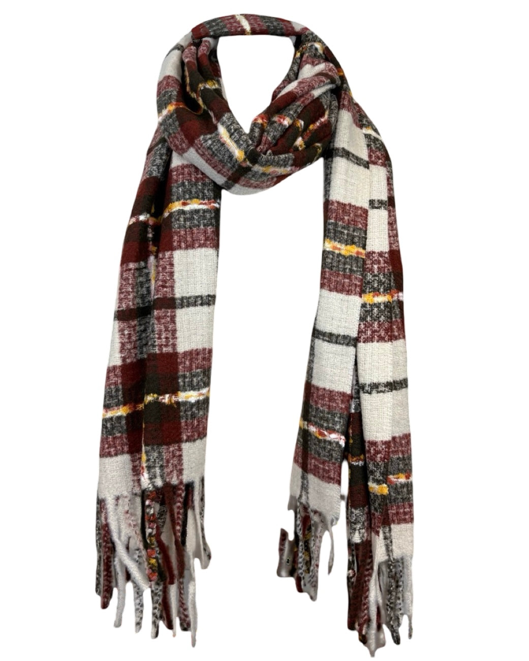 Tartan Print Tassel Scarf