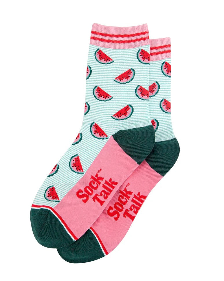 Bamboo Sliced Watermelon Socks