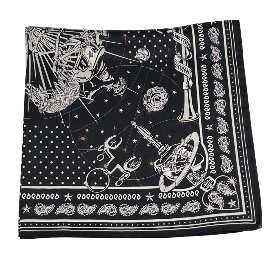 Satin Astrology Print Scarf