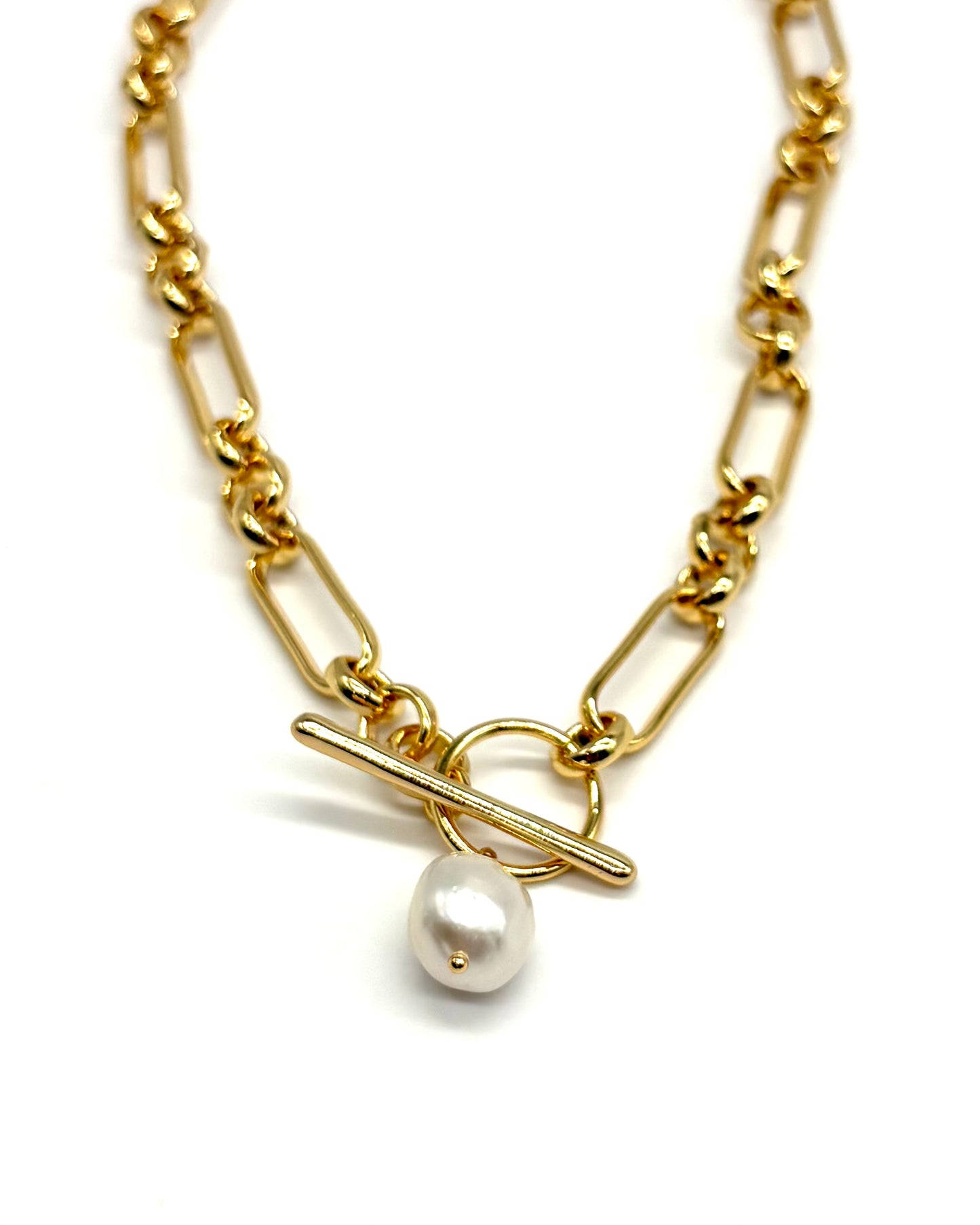 T Bar Freshwater Pearl Necklace