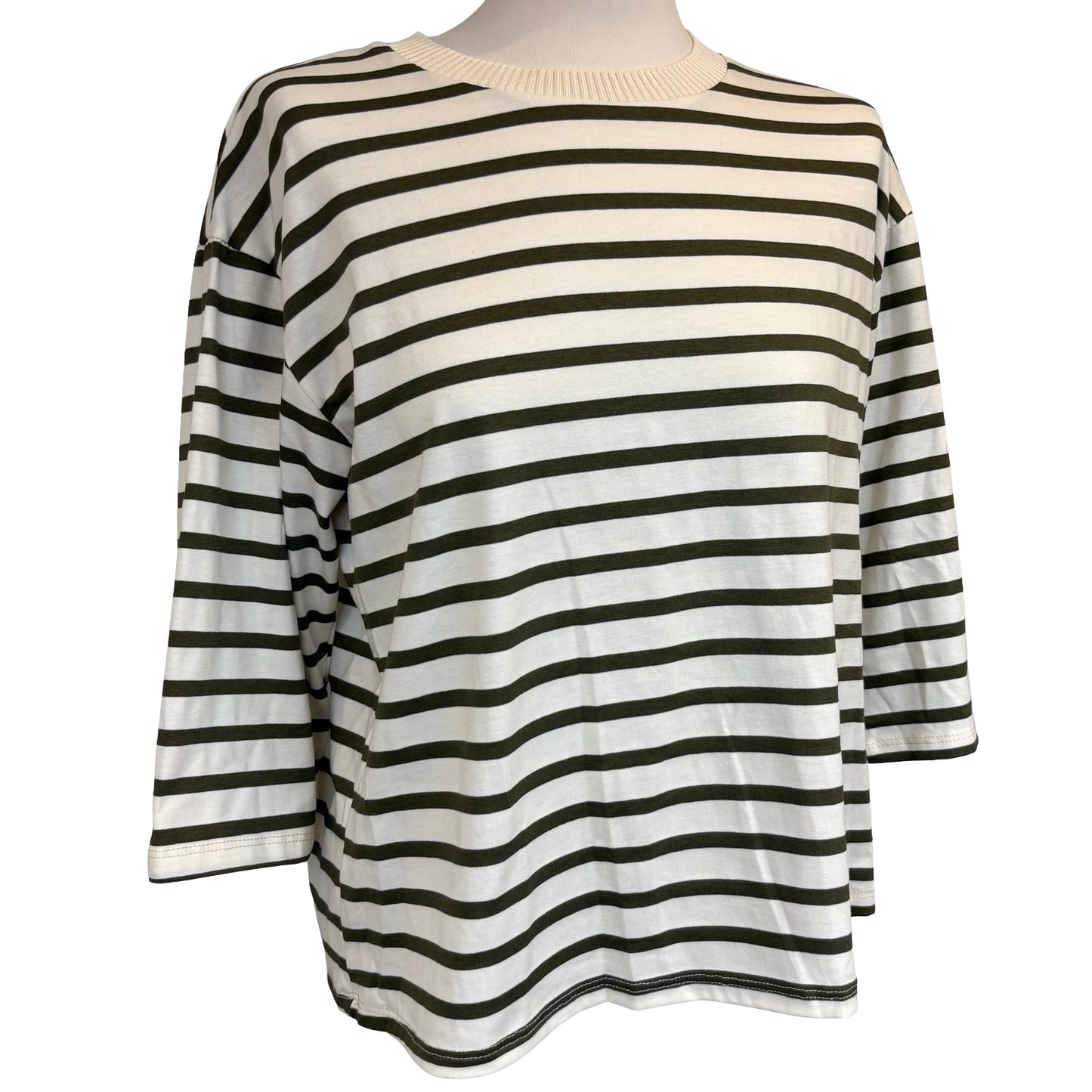 Aurelia Three Quarter Sleeve Stripe Top