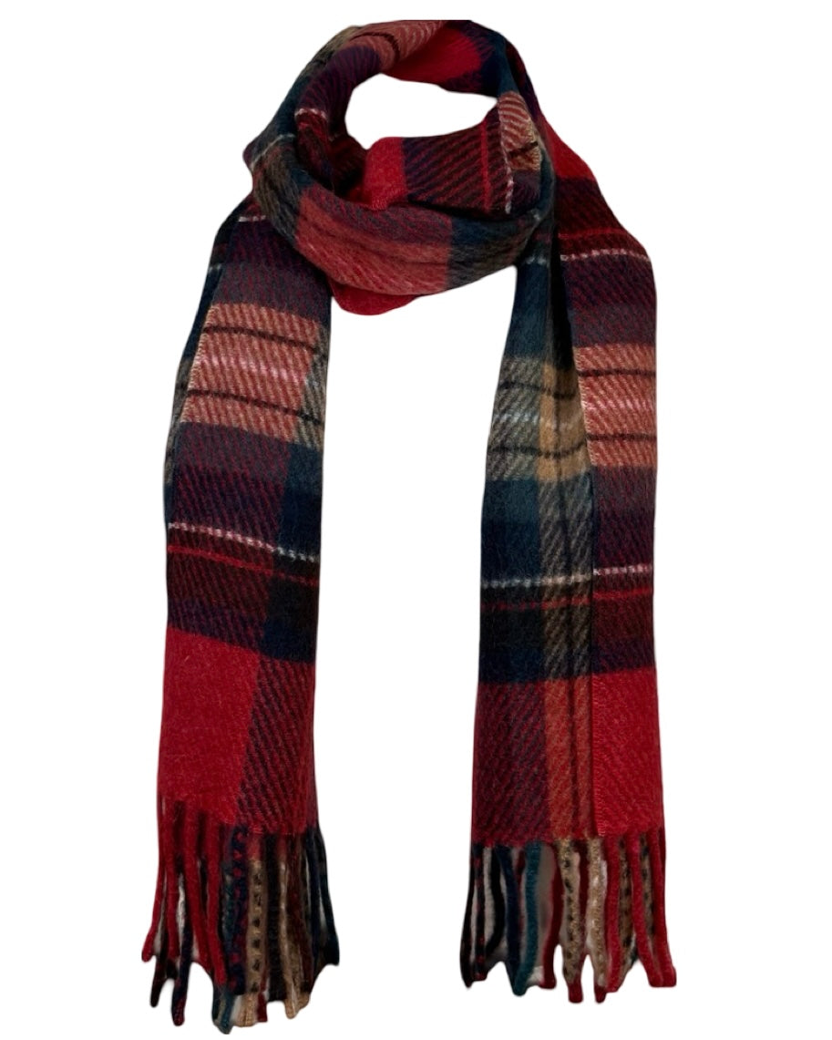 Tartan Check Tassel Scarf