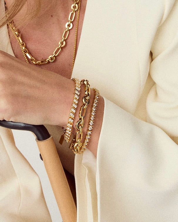 Talis Chains Ridged Tennis Bracelet