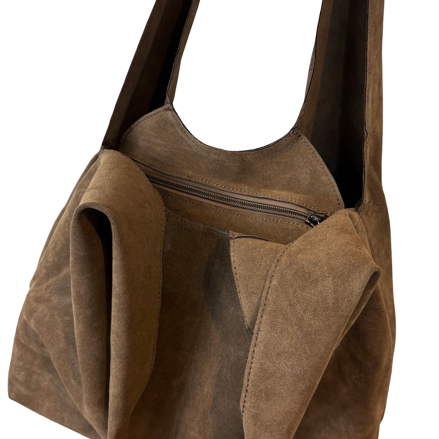 Faux Suede Hobo Bag (with additional crossbody bag)