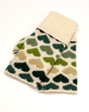 Heart Fingerless Gloves
