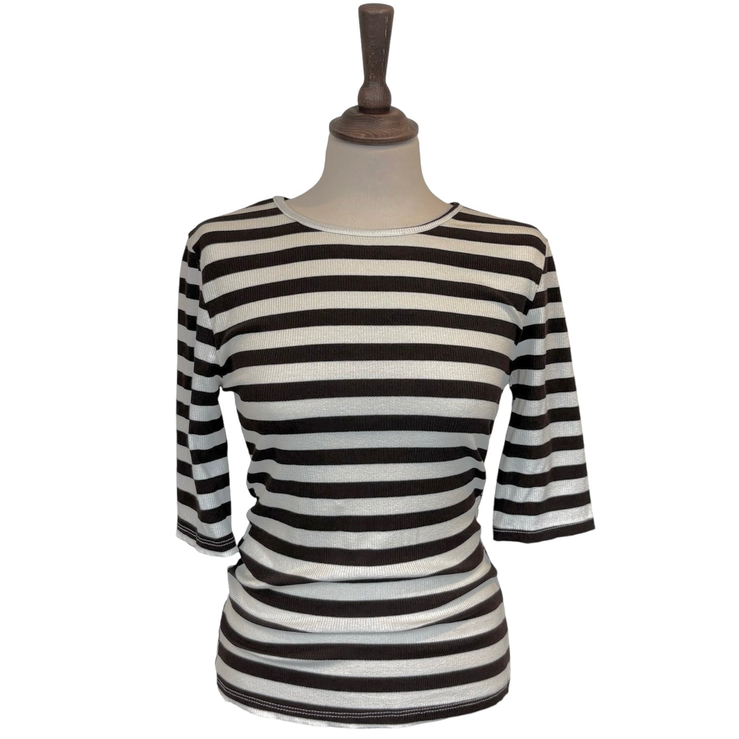 Florence Three Quarter Sleeve Stripe Top
