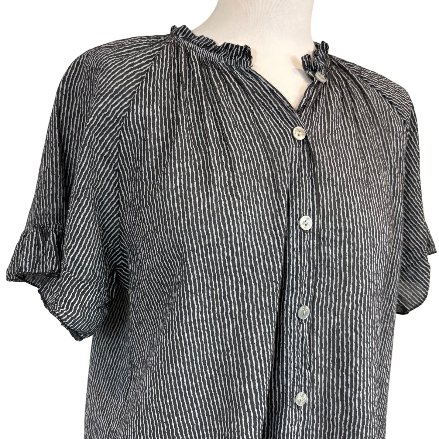 Joy Stripe Frill Blouse