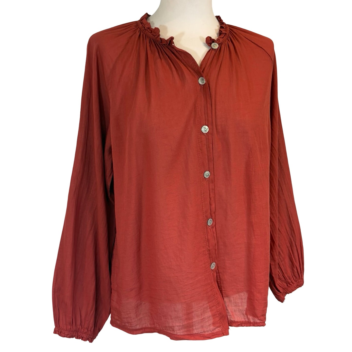 Joy Long Sleeve Frill Blouse