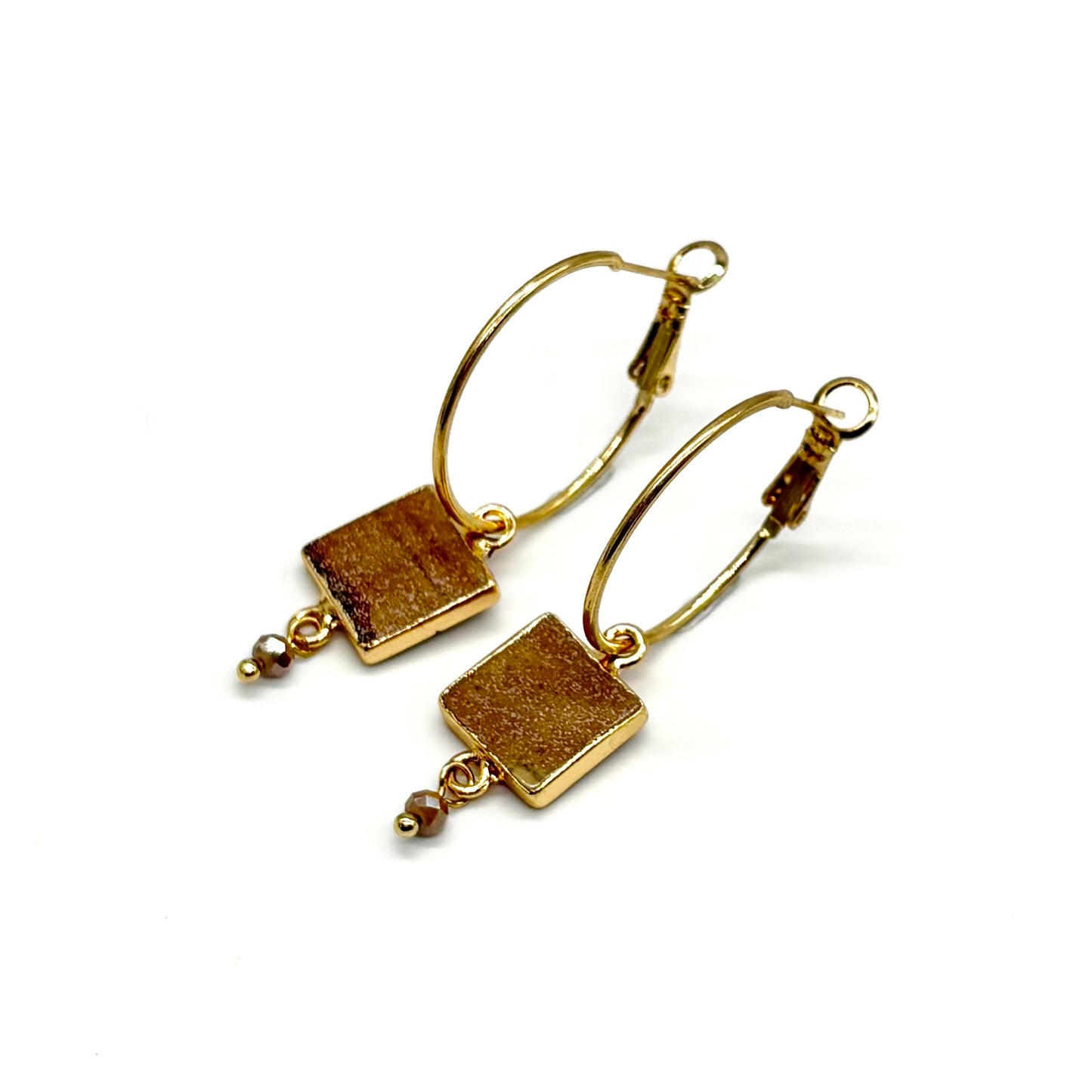 Stone Square Hoops