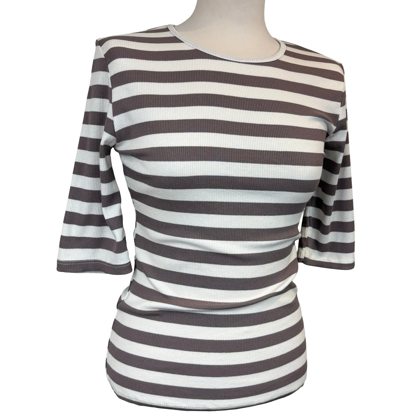 Florence Three Quarter Sleeve Stripe Top