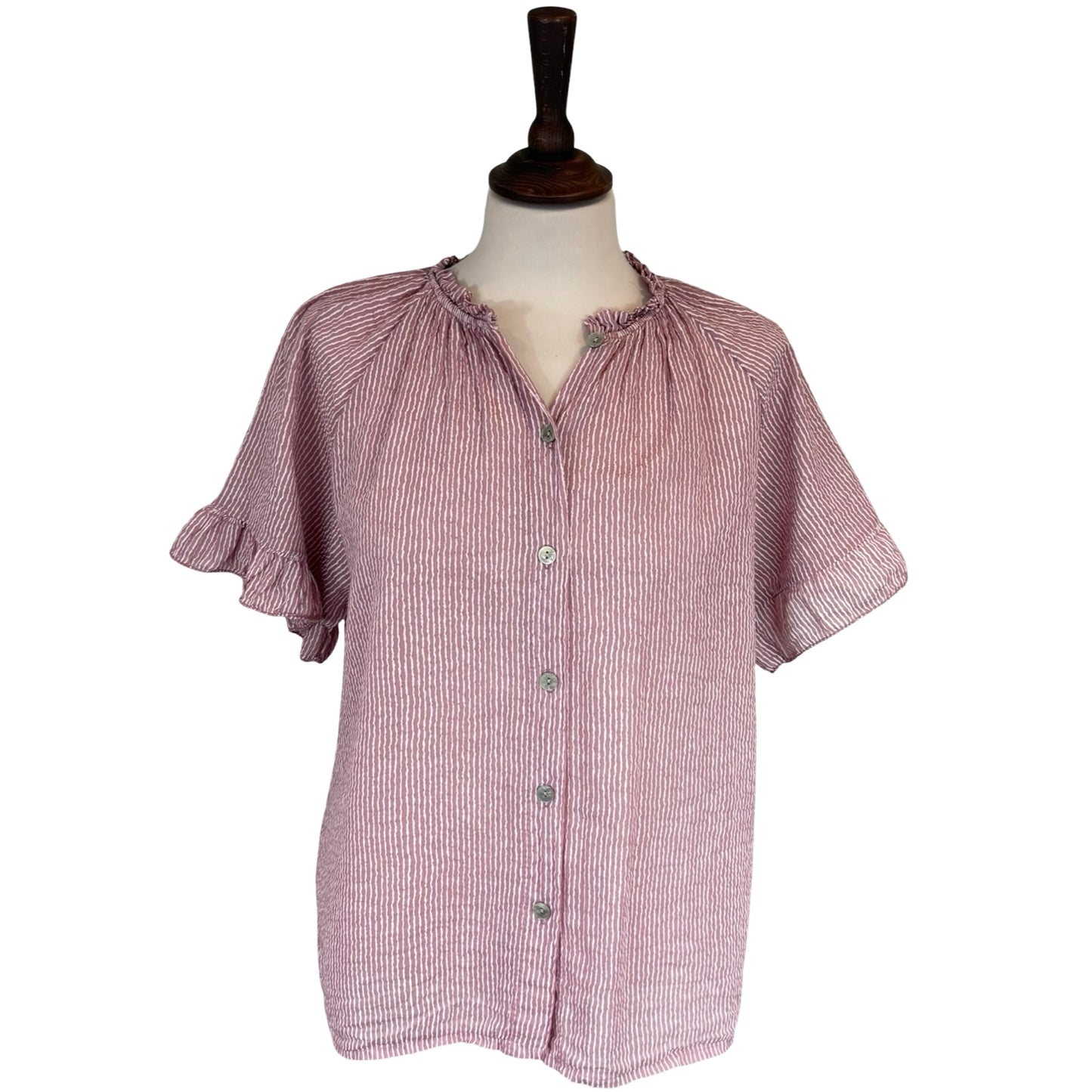 Joy Stripe Frill Blouse