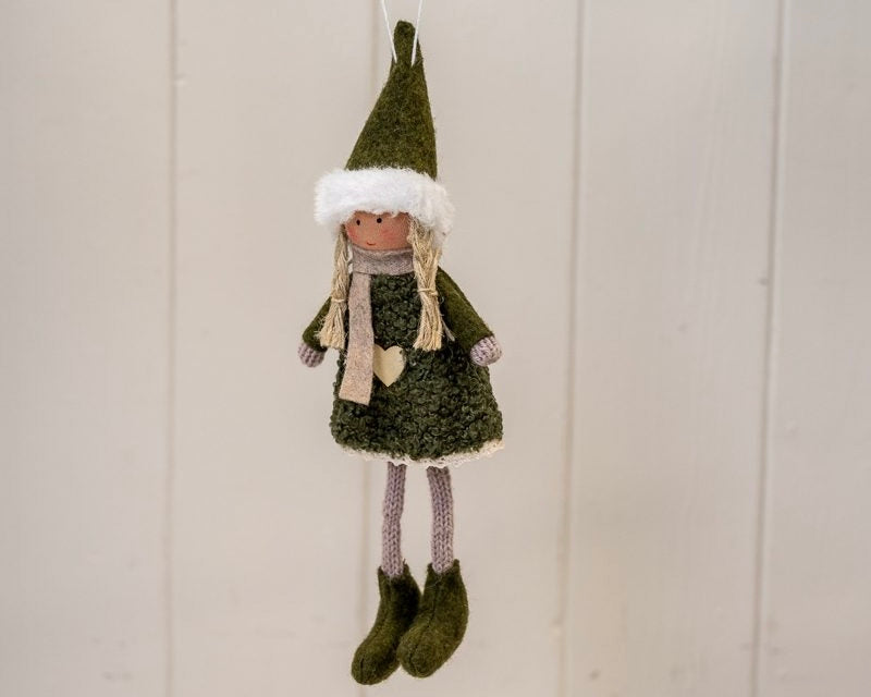 Green Heart Hanging Doll