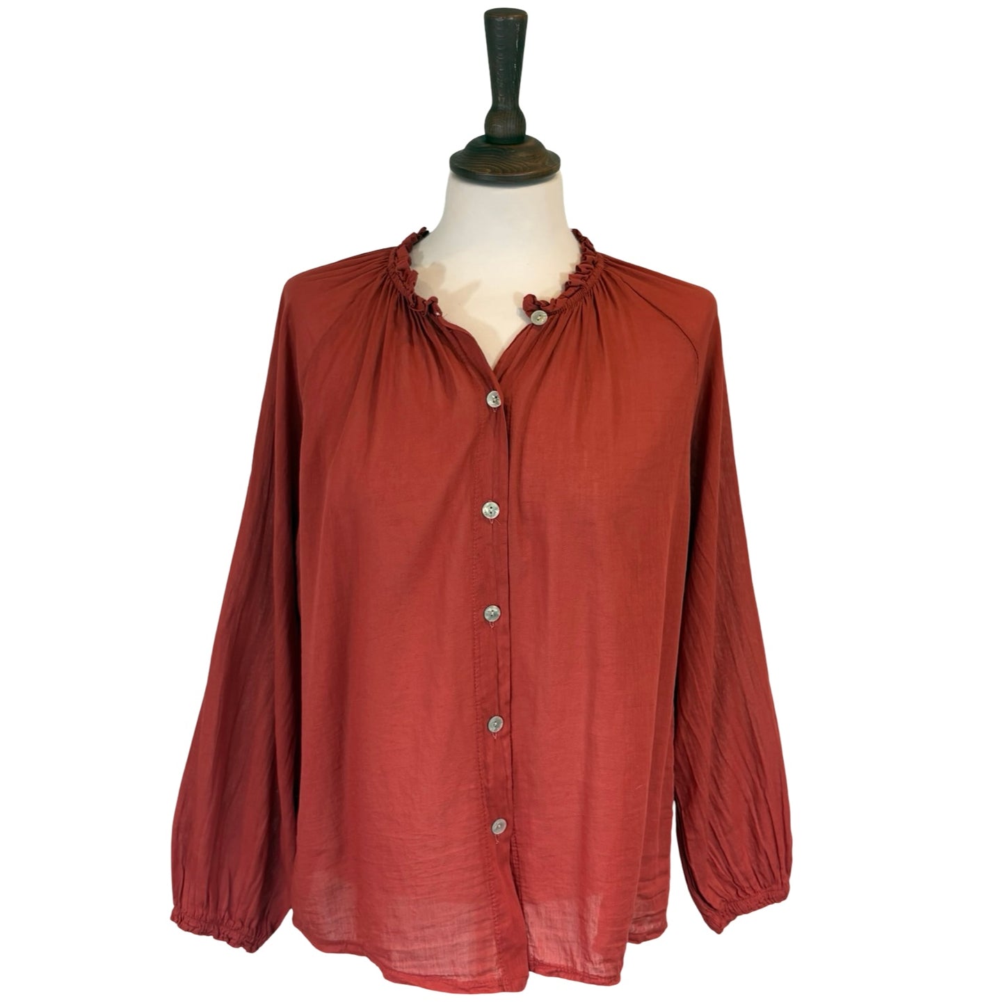 Joy Long Sleeve Frill Blouse