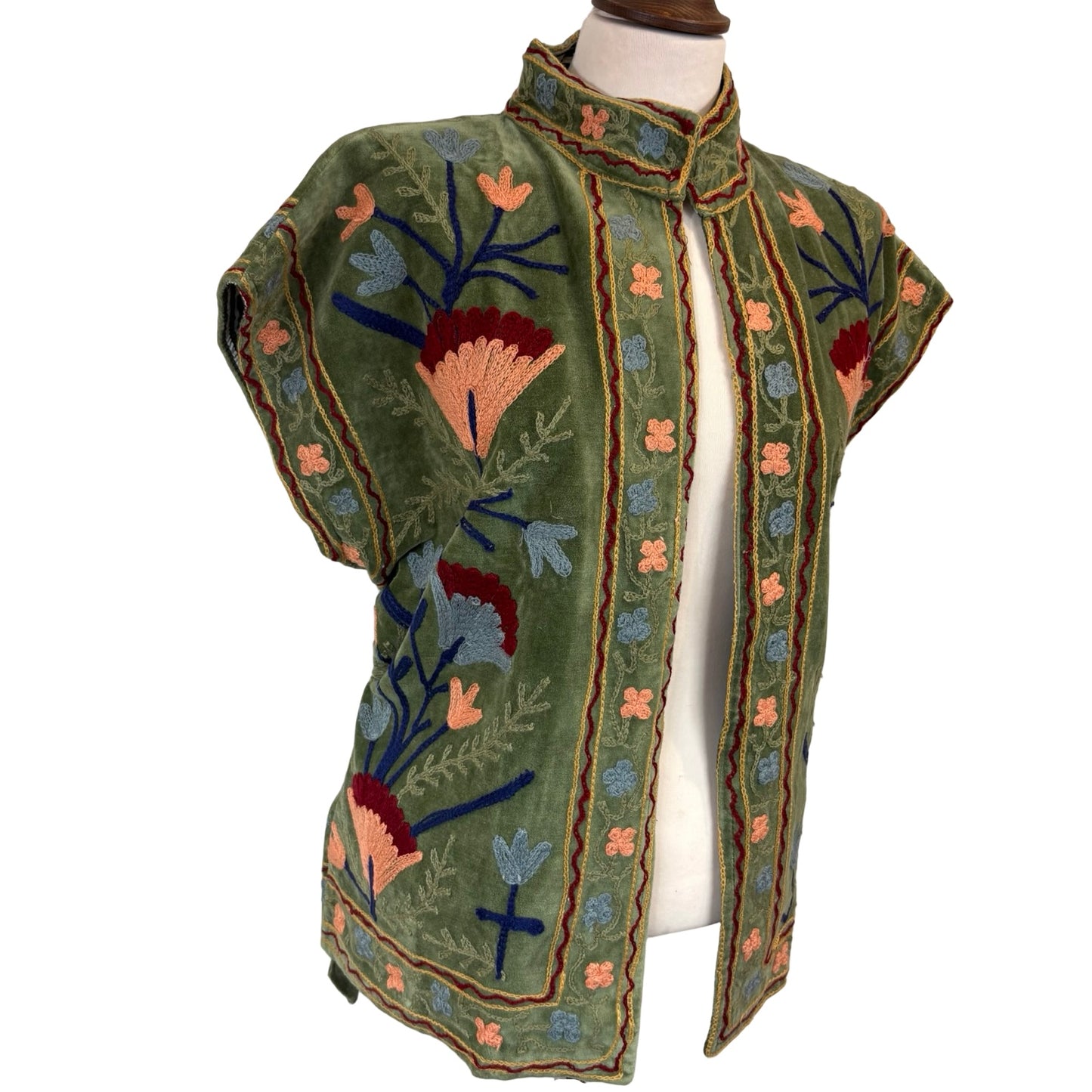 Milla Velvet Embroidered Vest