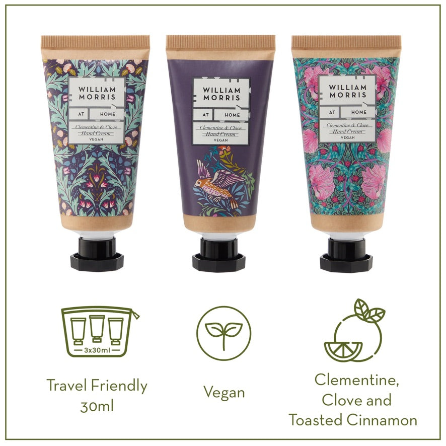 William Morris Bird & Yare Three Hand Creams 3 x 30ml