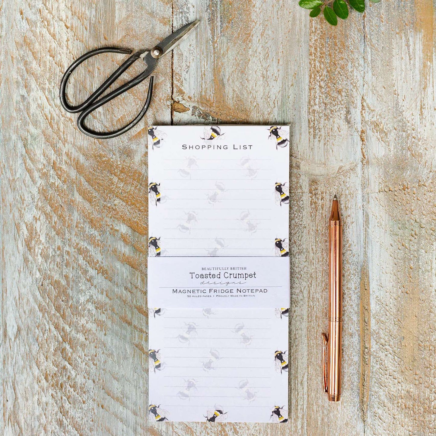 Toasted Crumpet Bumblebee Magnetic Shopping List