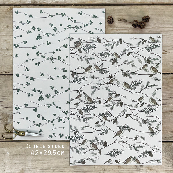 Small Gift Wrap Sheet-Sparrow