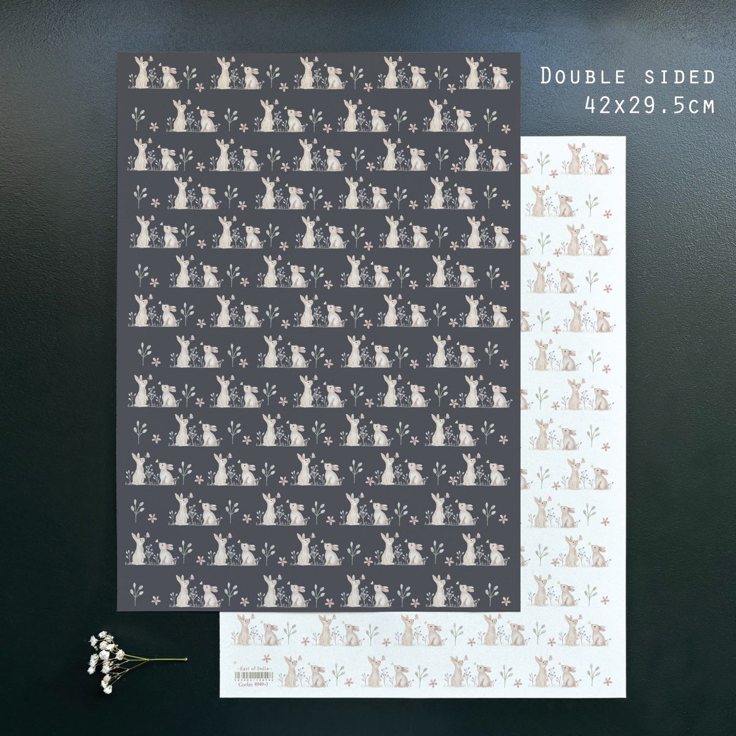Small Gift Wrap Sheet-Rabbits