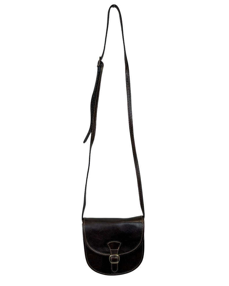 Leather Buckle Crossbody Bag