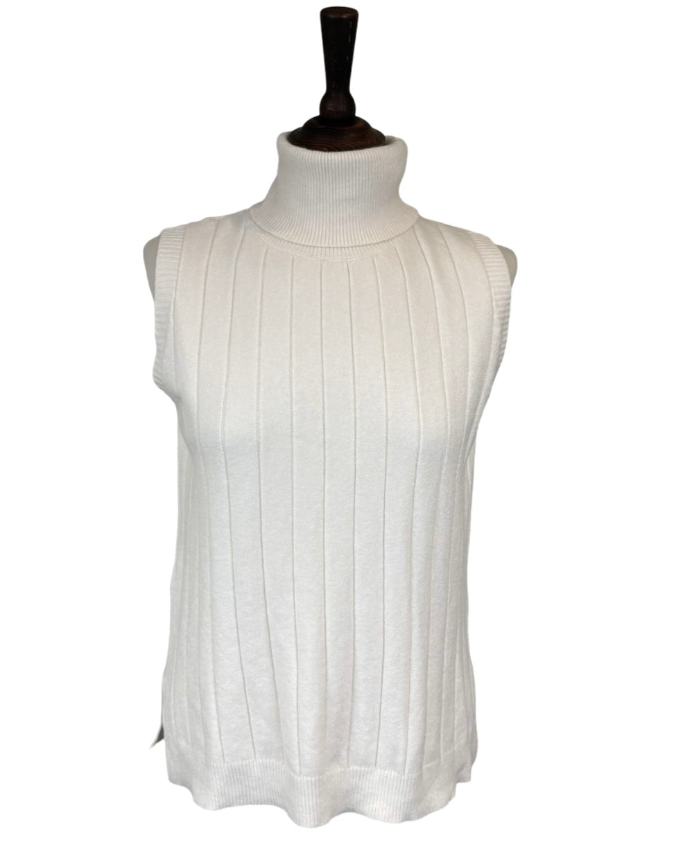 Camila Polo Neck Ribbed Tank Top