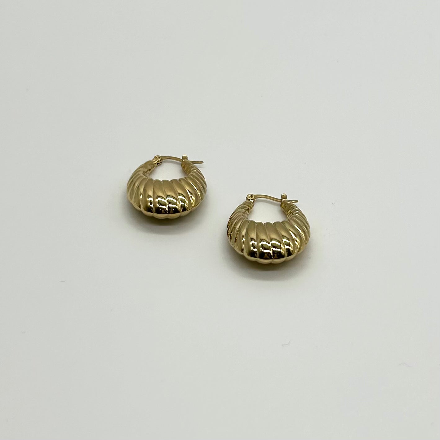 Ridged Drop Earrings