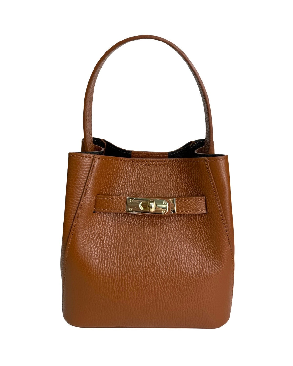 Bucket Style Leather Handbag