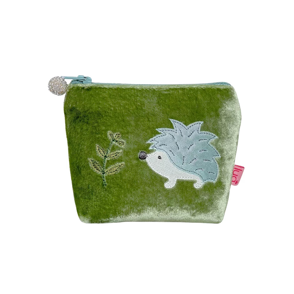 Hedgehog Mini Velvet Coin Purse