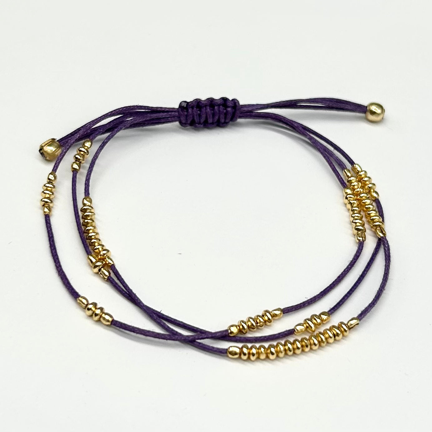 Rope Gold Metal Bead Bracelet