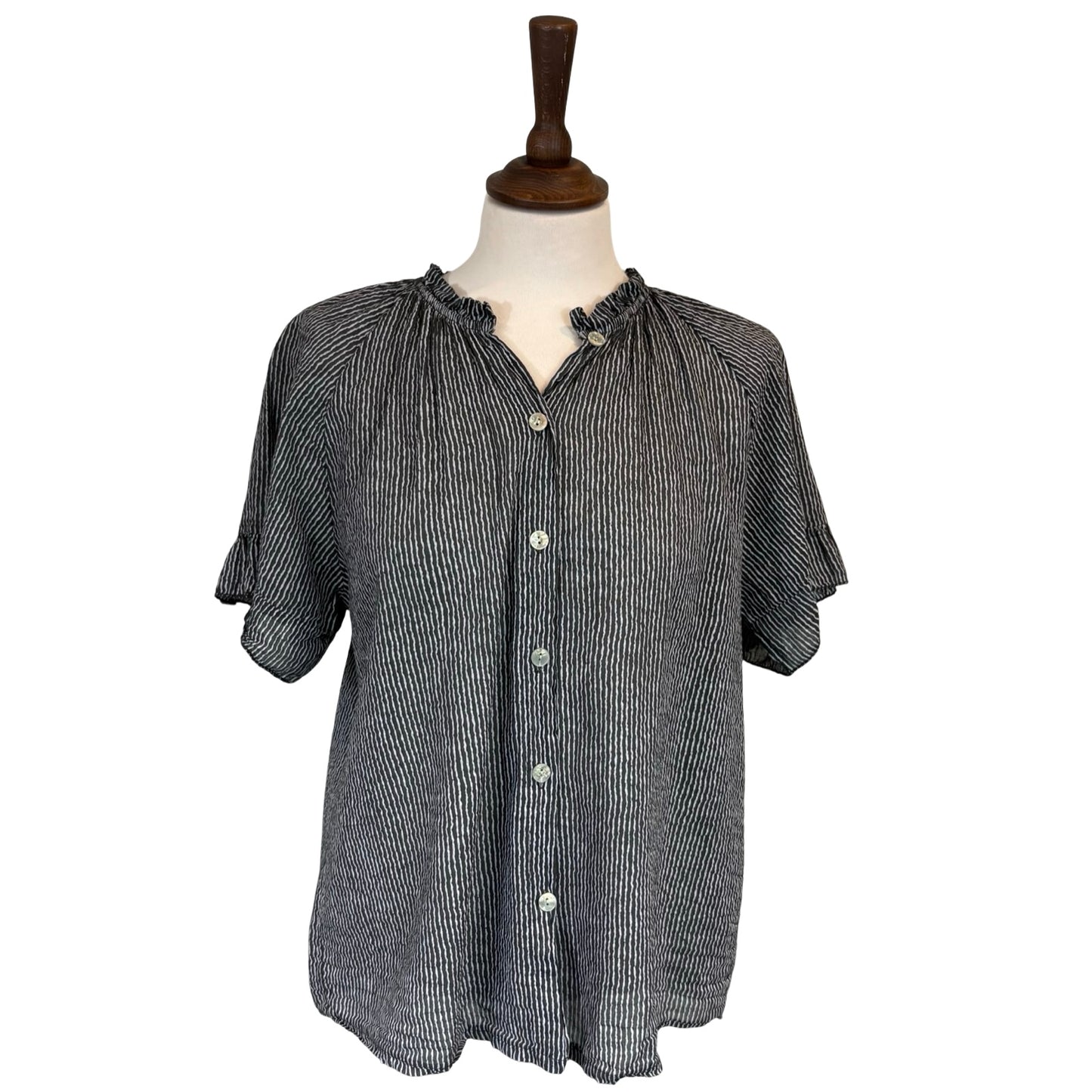 Joy Stripe Frill Blouse