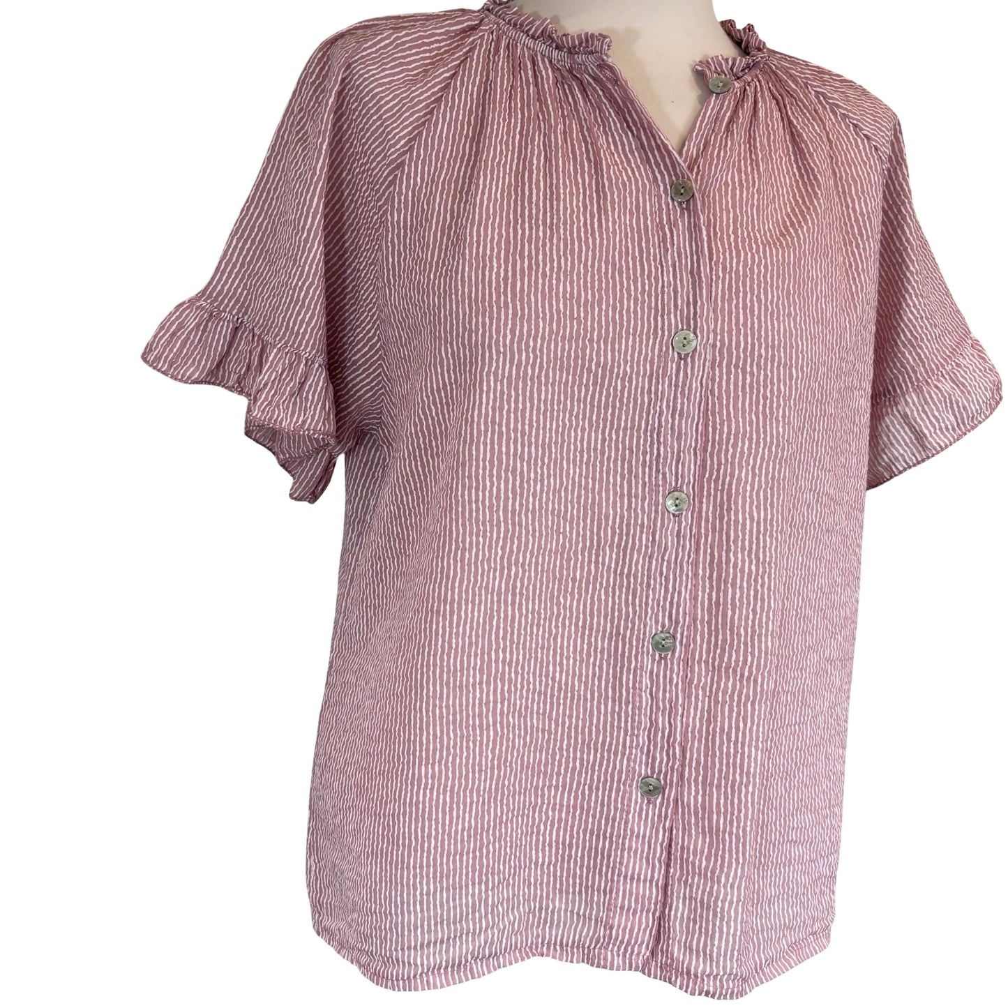 Joy Stripe Frill Blouse