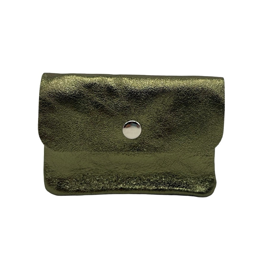 Metallic Leather Coin Purse
