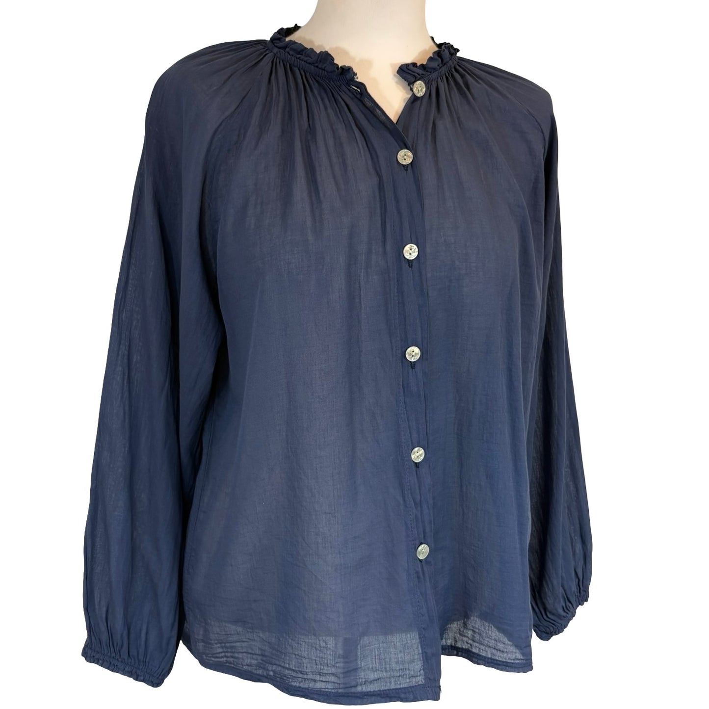 Joy Long Sleeve Frill Blouse