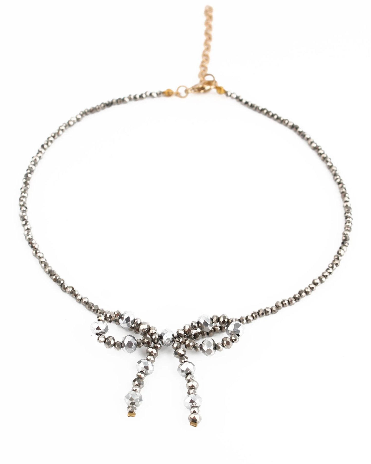 Silver Bow Necklace