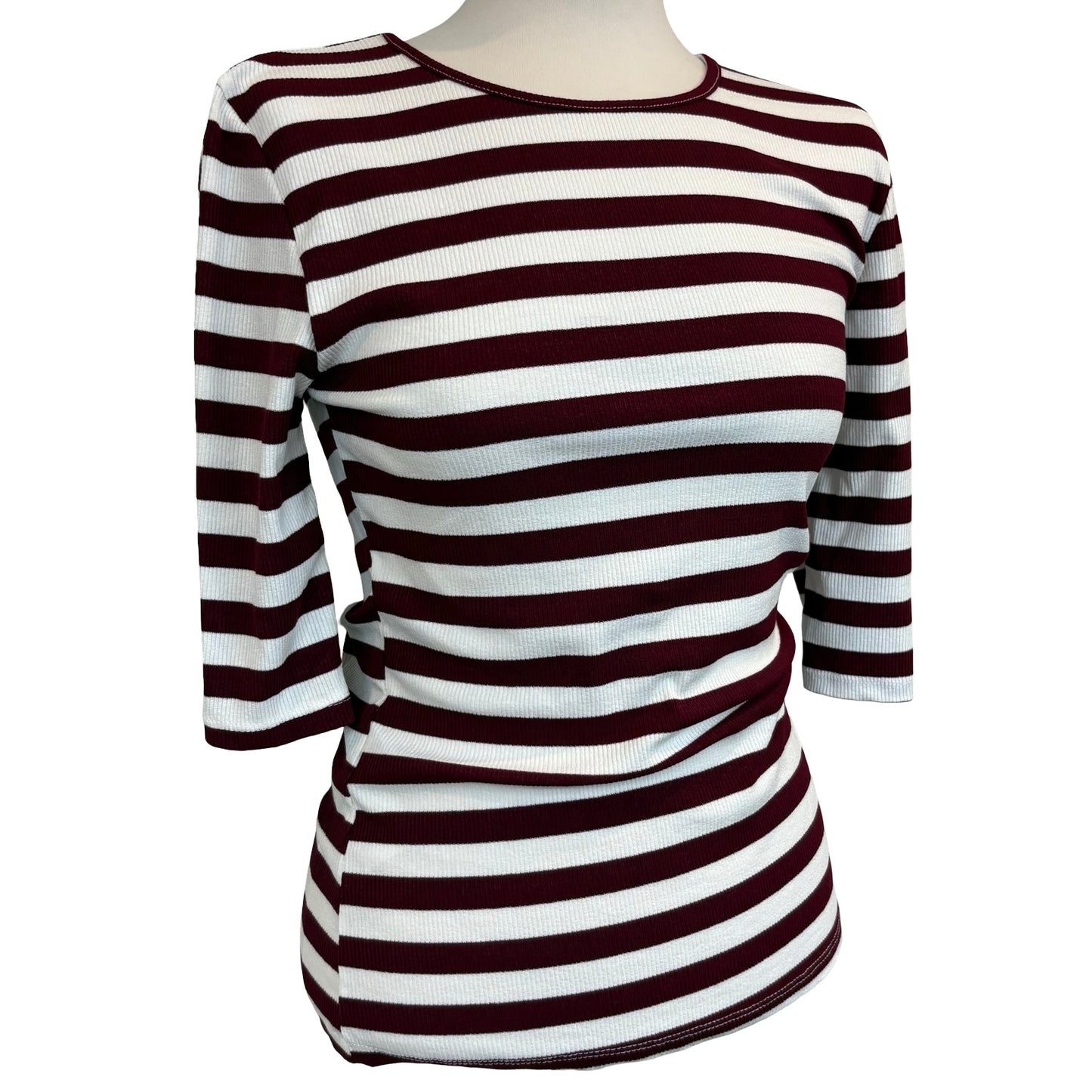 Florence Three Quarter Sleeve Stripe Top