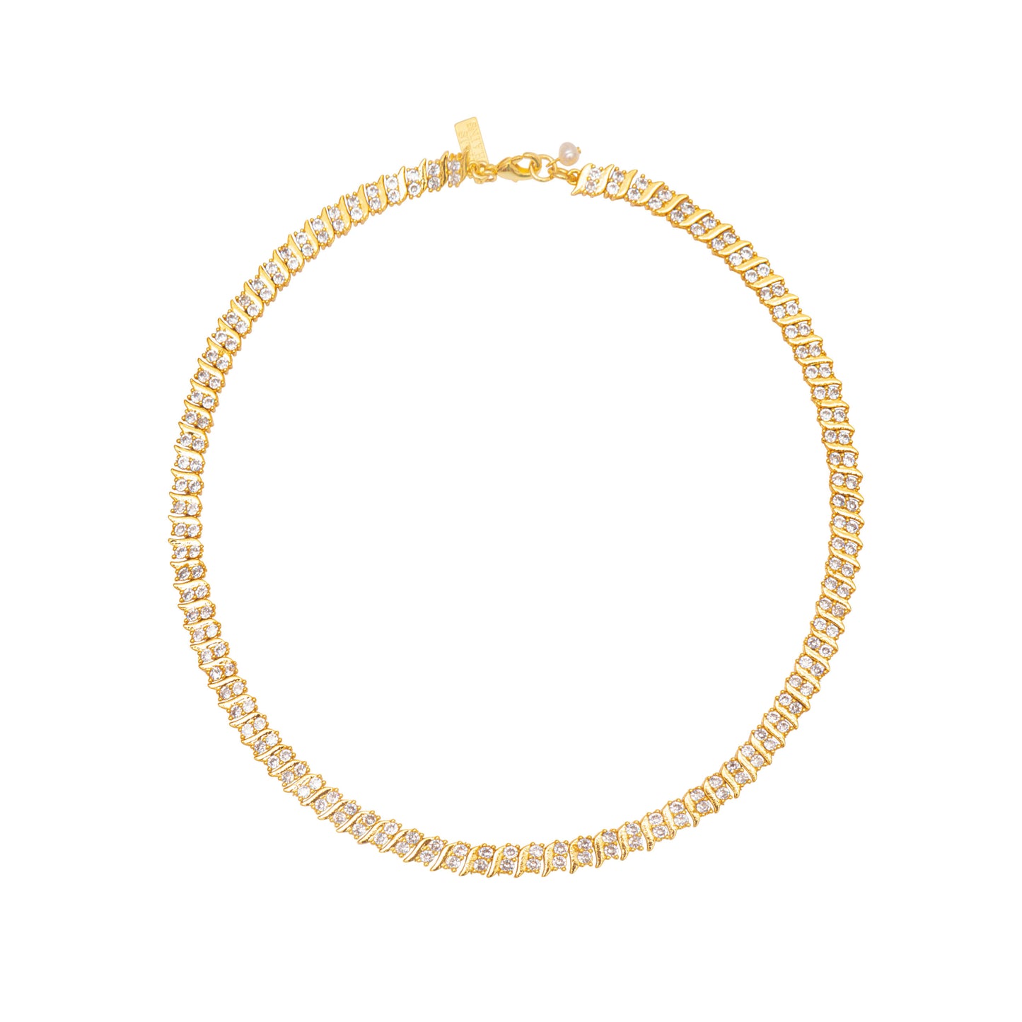 Talis Chains Ridged Tennis Necklace