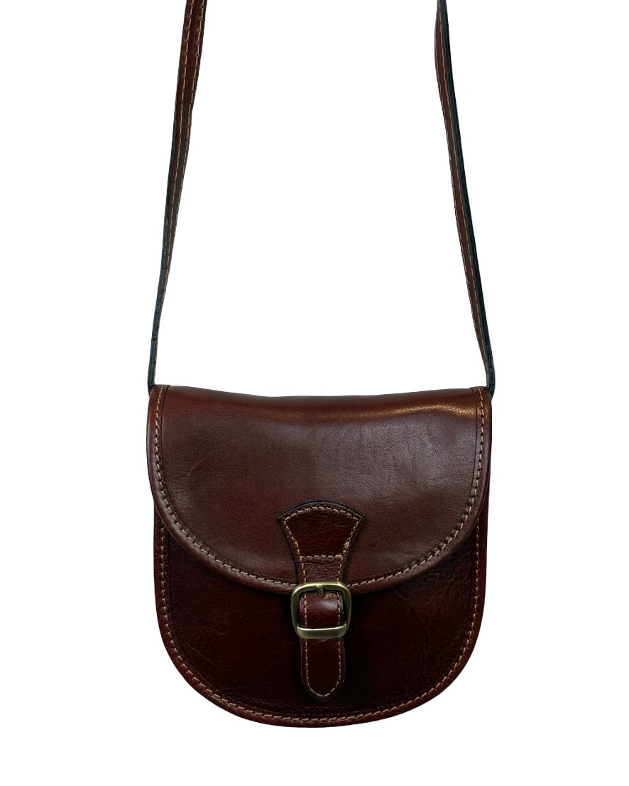 Leather Buckle Crossbody Bag
