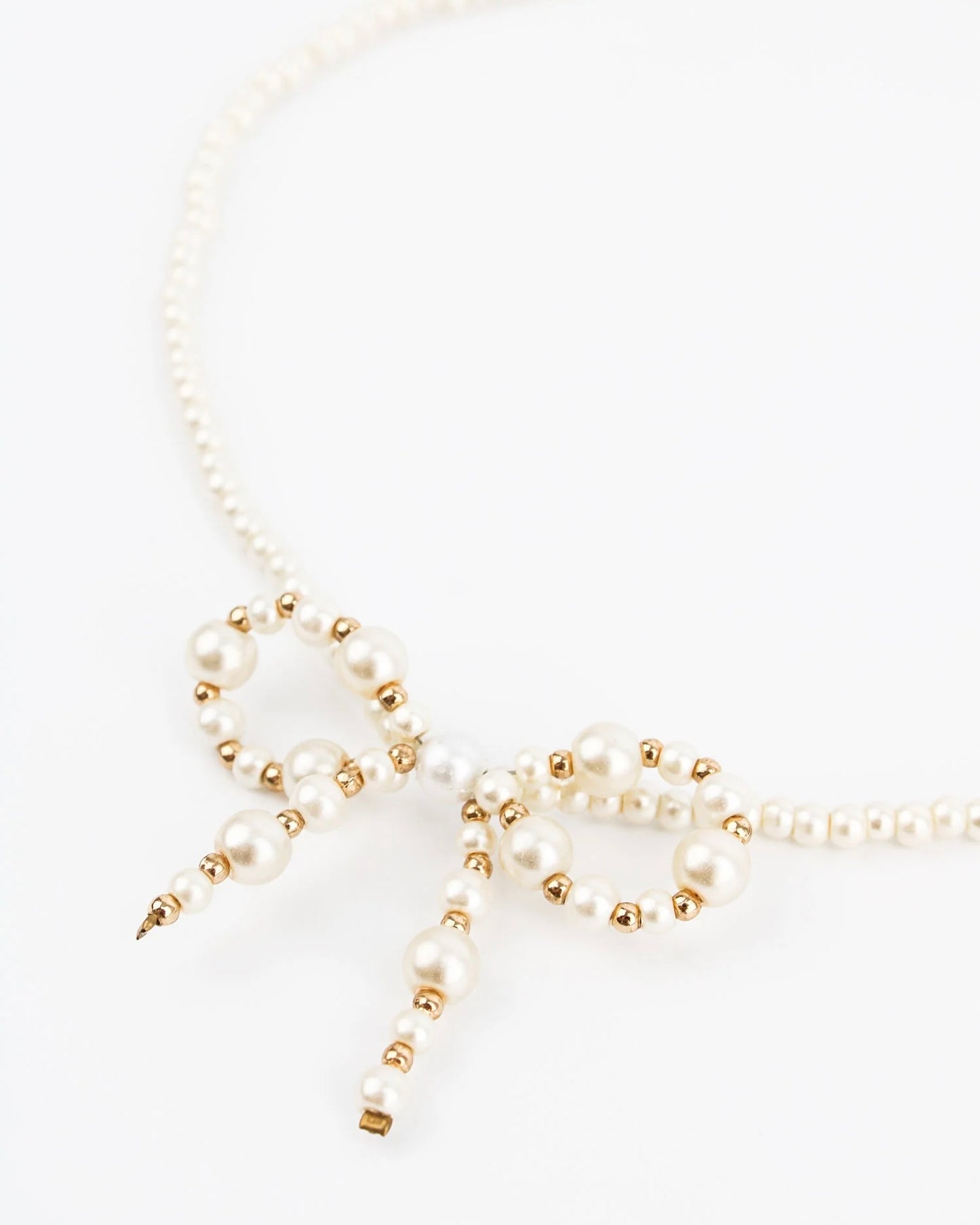 Pearl Bow Necklace