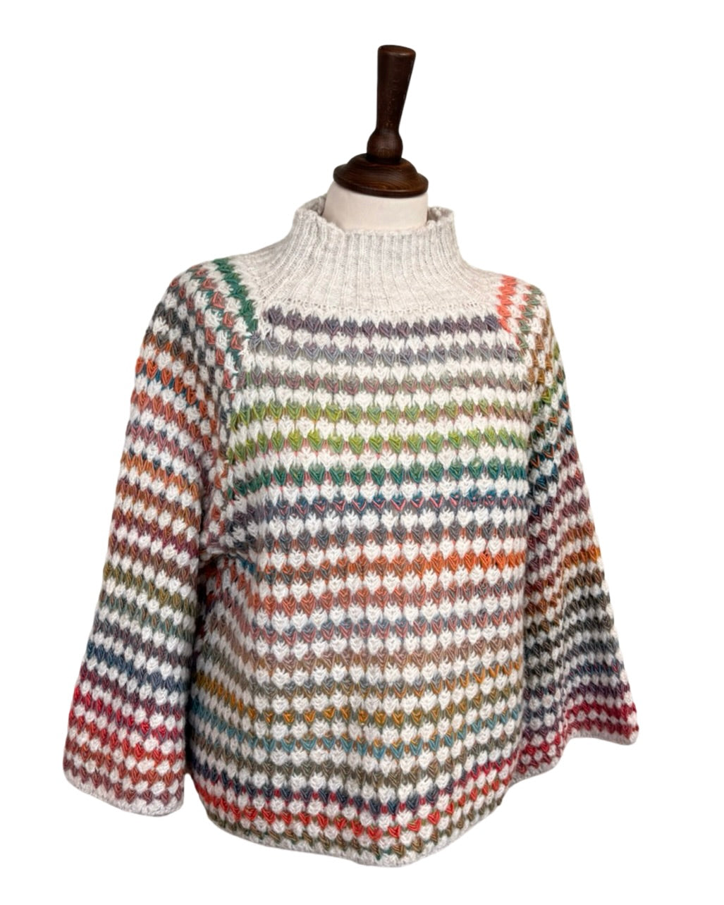 Rosalind Crochet Funnel Neck Jumper